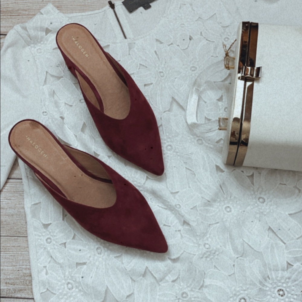 Halogen Red Tori Mules